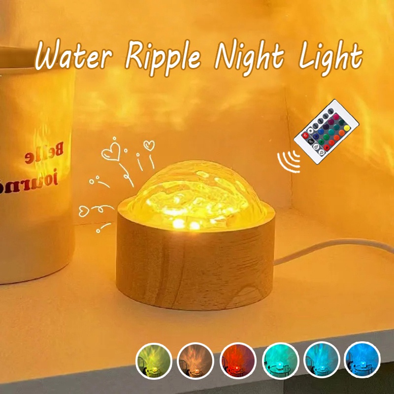 Đèn LED Chiếu Hình Gợn Sóng Bằng Acrylic Sáng Tạo Lãng Mạn