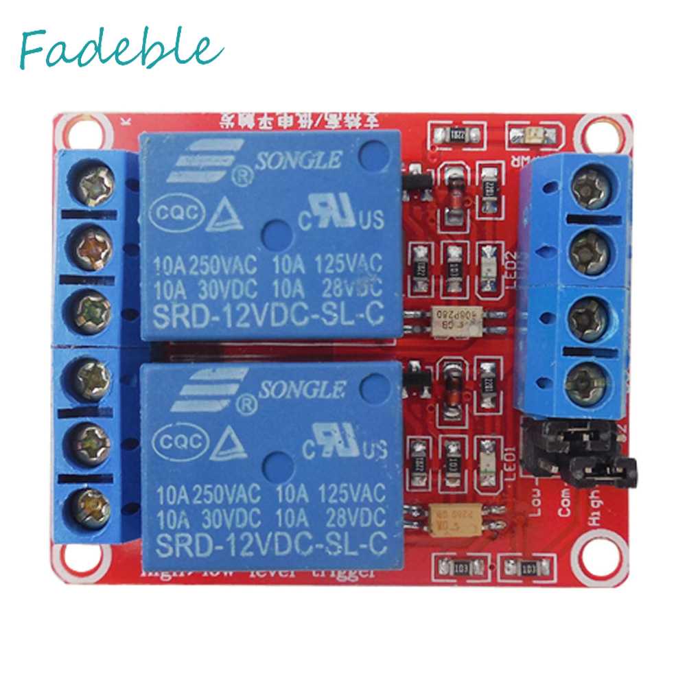 Mô Đun Rơ Le Cách Ly Quang 2 Kênh 12V H / L Cho Arduino Raspber
