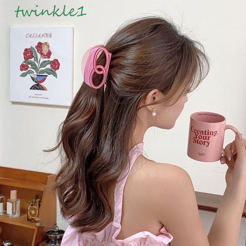 Kẹp Tóc Đuôi Ngựa Hình Tròn Rỗng Đính Hạt Lấp Lánh Kiểu Hàn Quốc