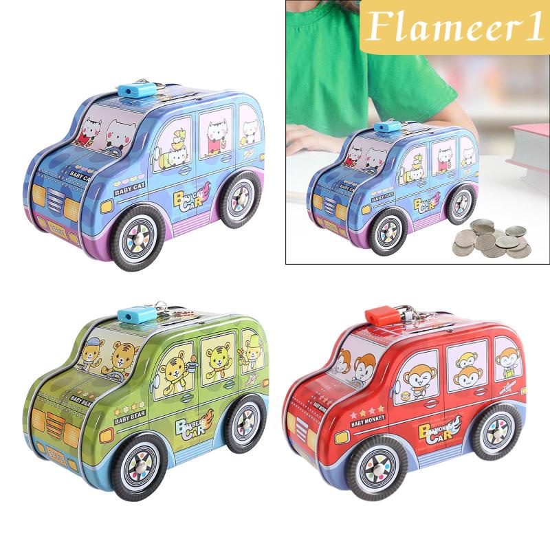 [Flameameer1] Hộp Đựng Tiền Tiết Kiệm Hình Xe Hơi Tinh Tế Để Bàn Văn Phòng / Phòng Khách Màu Xanh Lam