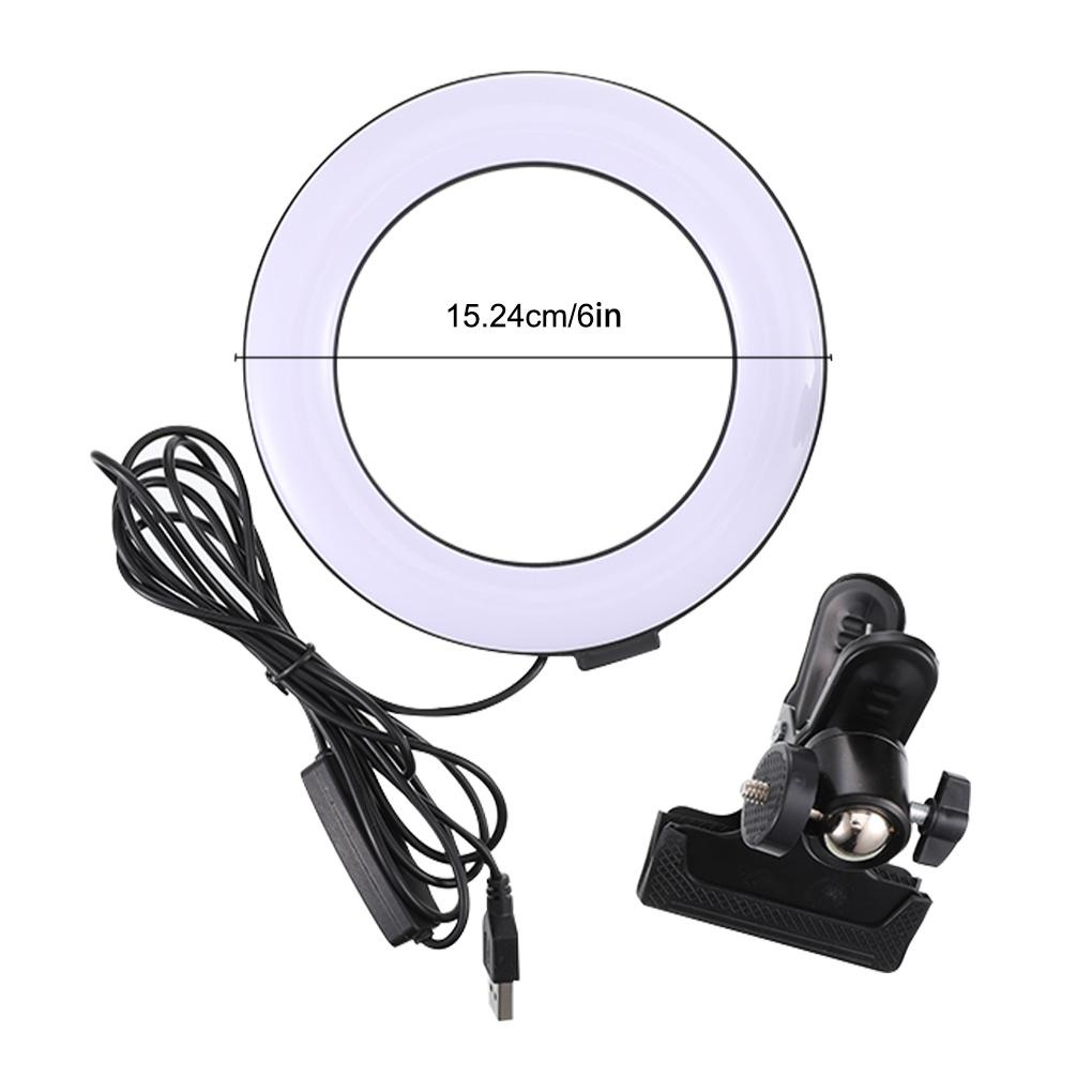 Đèn LED Hình Tròn Cổng USB Có Kẹp Tiện Dụng