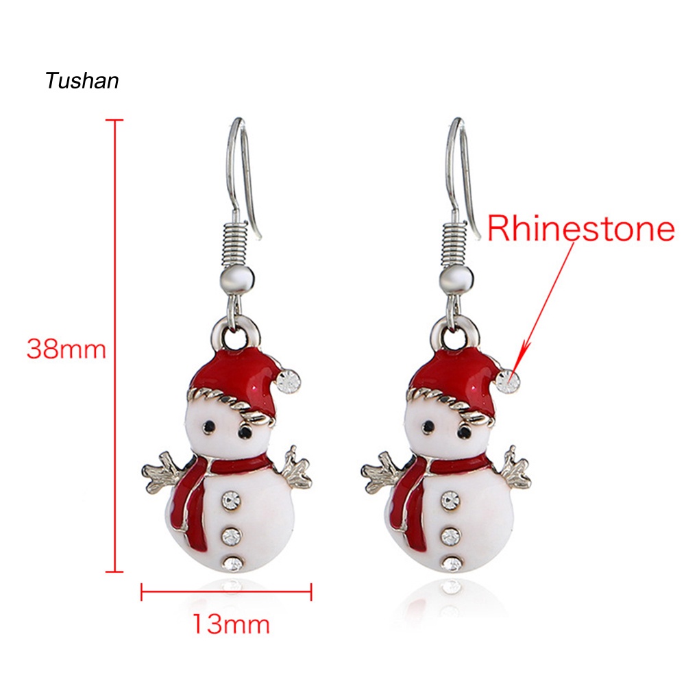 Bông Tai Hình Người Tuyết Giáng Sinh Dễ Thương Dành Cho Nữ