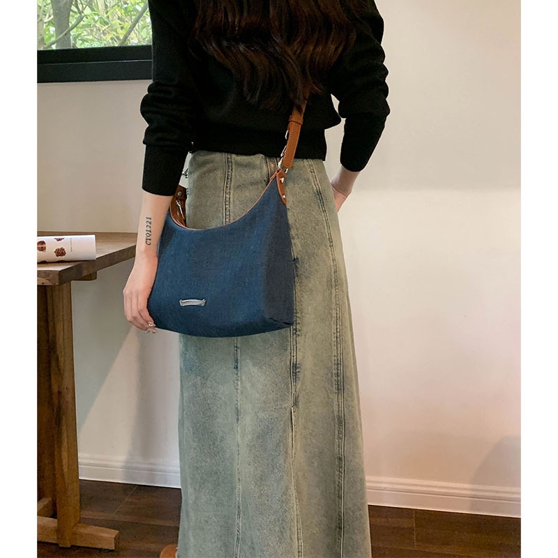 Túi Tote Denim Phong Cách Retro