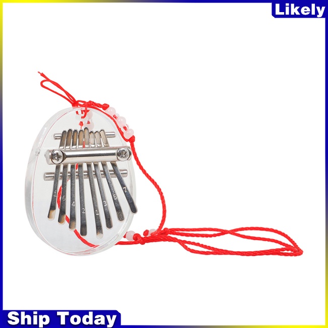 Đàn Kalimba Mini 8 Tông Hình Trái Tim / Oval Bằng Acrylic 8 Phím Nhỏ Gọn Dành Cho Người Mới Bắt Đầu