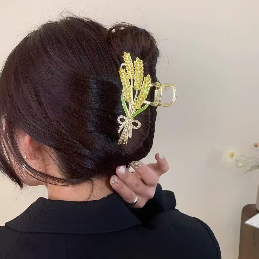 Kẹp Tóc Càng Cua Đính Đá Pha Lê Bằng Hợp Kim Phong Cách Hàn Quốc Cho Nữ