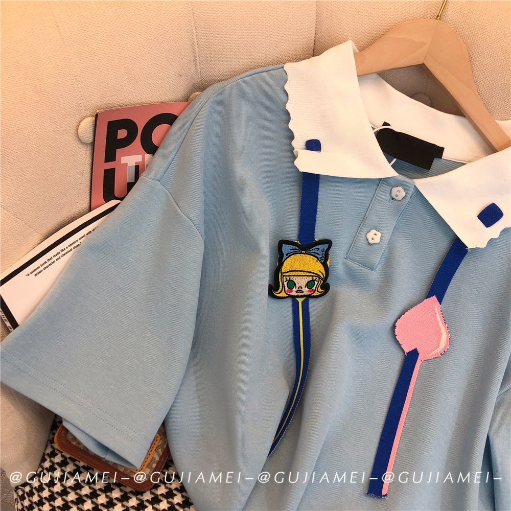 Set Đồ Thể Thao Mùa Hè Năm 2023 Gồm Quần Short + Áo Thun Tay Ngắn Phong Cách Preppy Phương Tây Cho Nữ