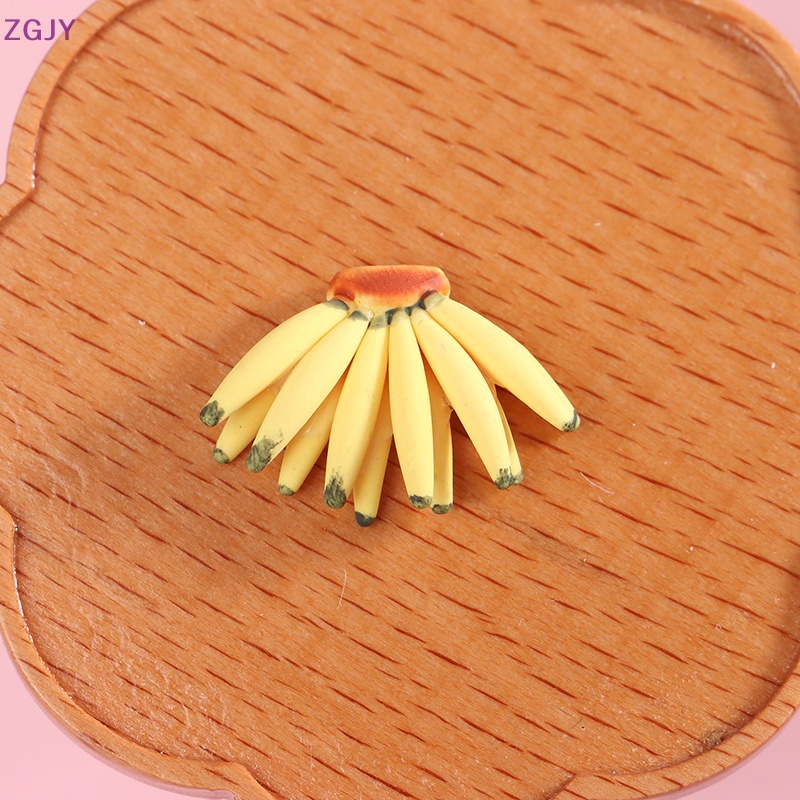 1 Quả Chuối Giả Bằng Nhựa Resin 1: 12 Trang Trí Nhà Búp Bê Mới
