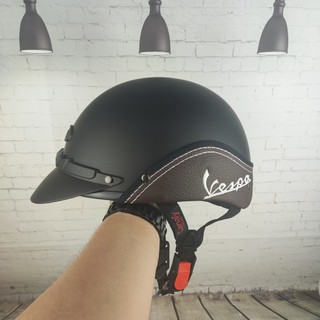 [Chính Hãng] Mũ Bảo Hiểm Nửa Đầu Canary Vespa Không Kính (Vòng đầu từ 54 - 58cm) - Chuẩn Quatest 4