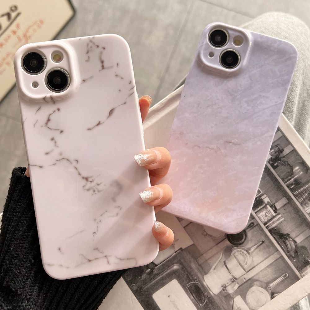 Ốp Điện Thoại TPU Chống Sốc Họa Tiết Cẩm Thạch Cho IPhone 11 14 13 12 Pro Max XR XS Max 7 8 Plus