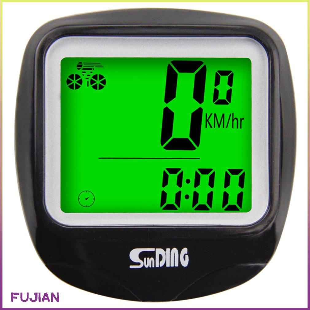 Sunding Bike Computer Speedometer Wired Waterproof Bicycle Odometer Cycle Multi-Function Lcd Back-Light Display [B/4]