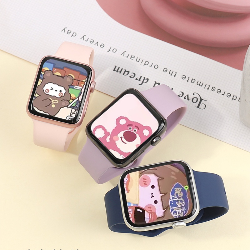 Dây Cao Su Silicone 24h Cho Đồng Hồ Thông Minh 38mm 45mm 44mm 40mm 42mm