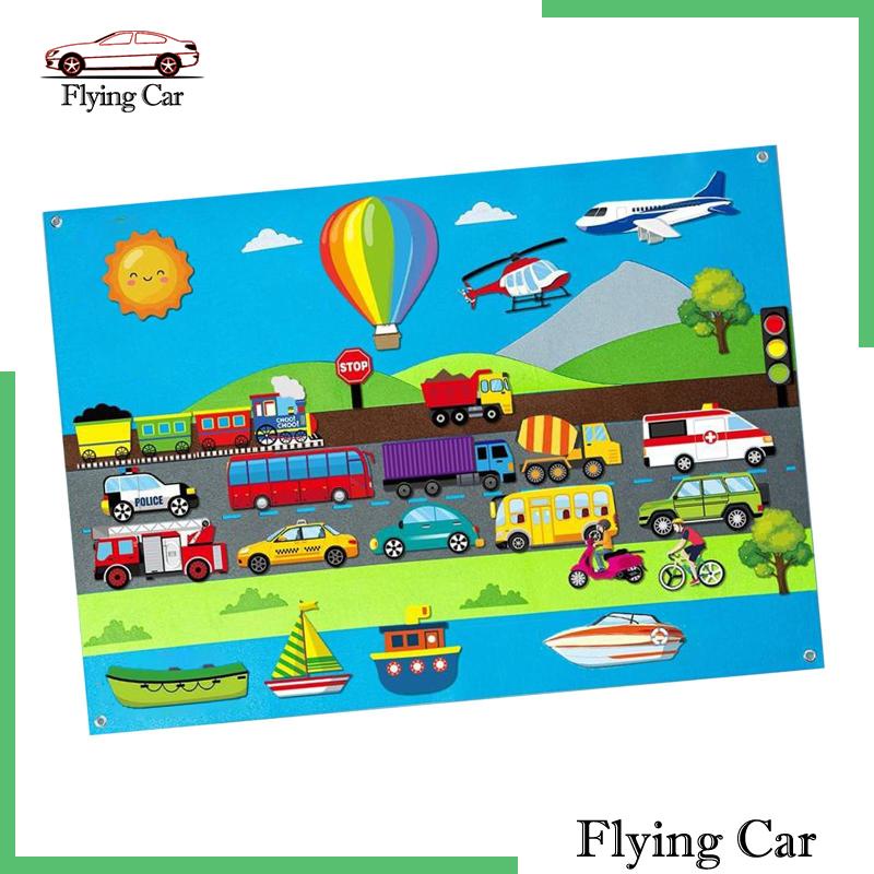 [Lzdjfmy2] Bảng Nỉ Busy Học Tập Cho Trẻ Mẫu Giáo Du Lịch