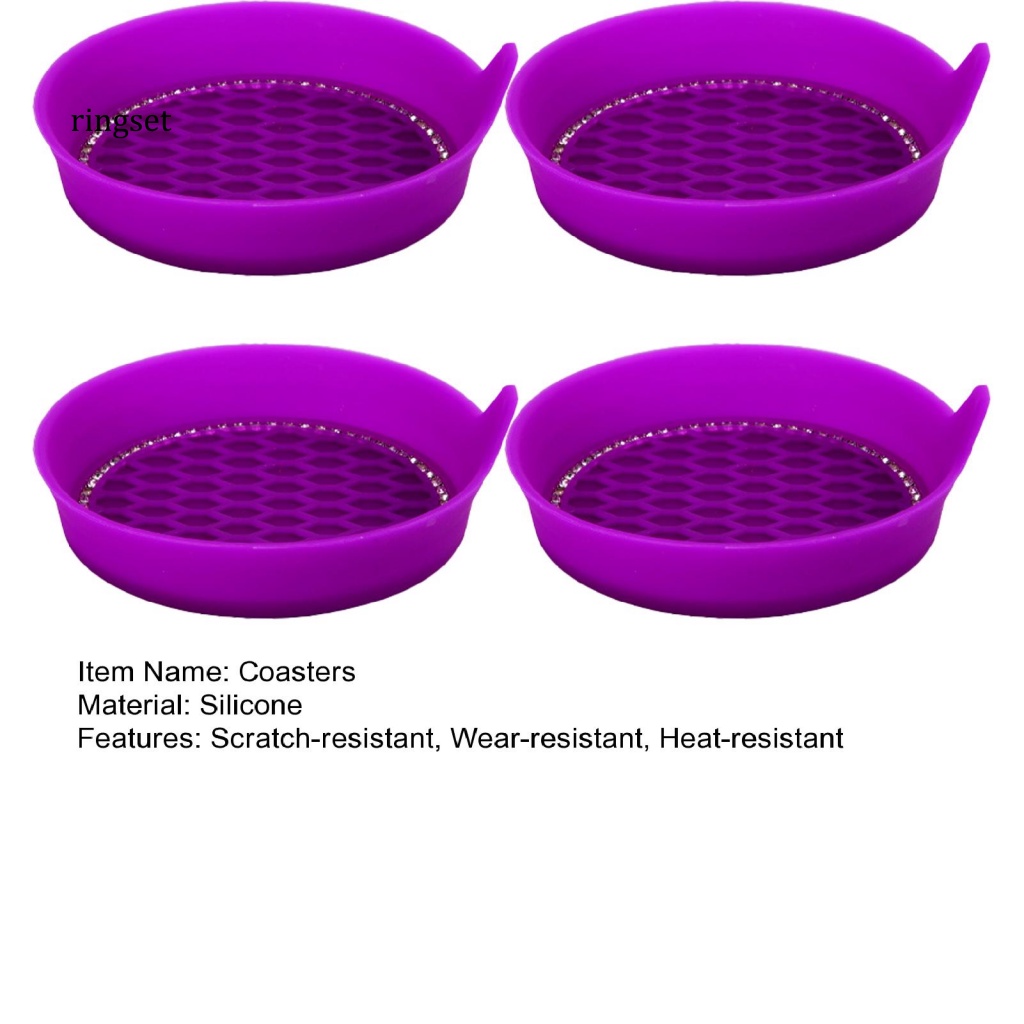 Bộ 4 Giá Đỡ Cốc Nước Đính Đá Linh Hoạt Dễ Lắp Đặt Tiện Dụng