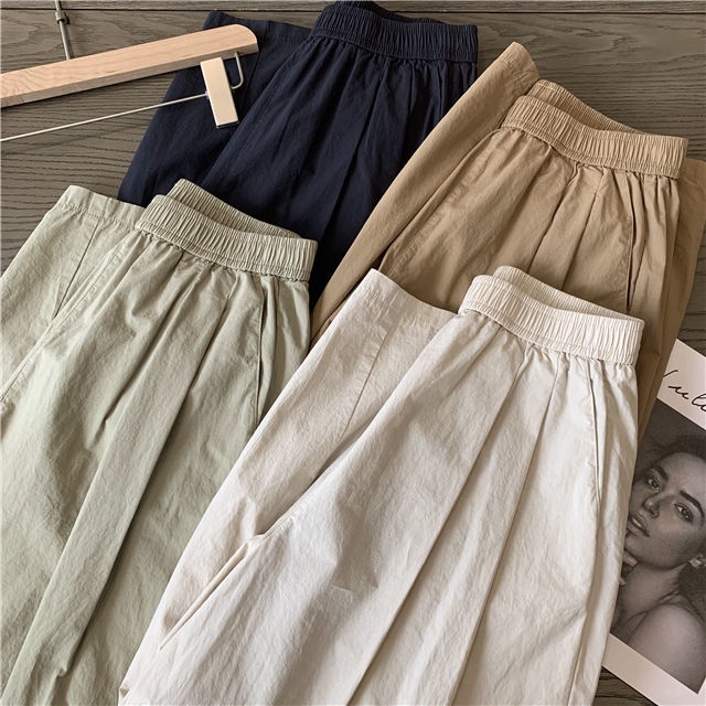 Quần Harem Cotton Lanh Mỏng Ống Rộng Phong Cách Mới Mùa Hè Cho Nữ 0 Tuổi