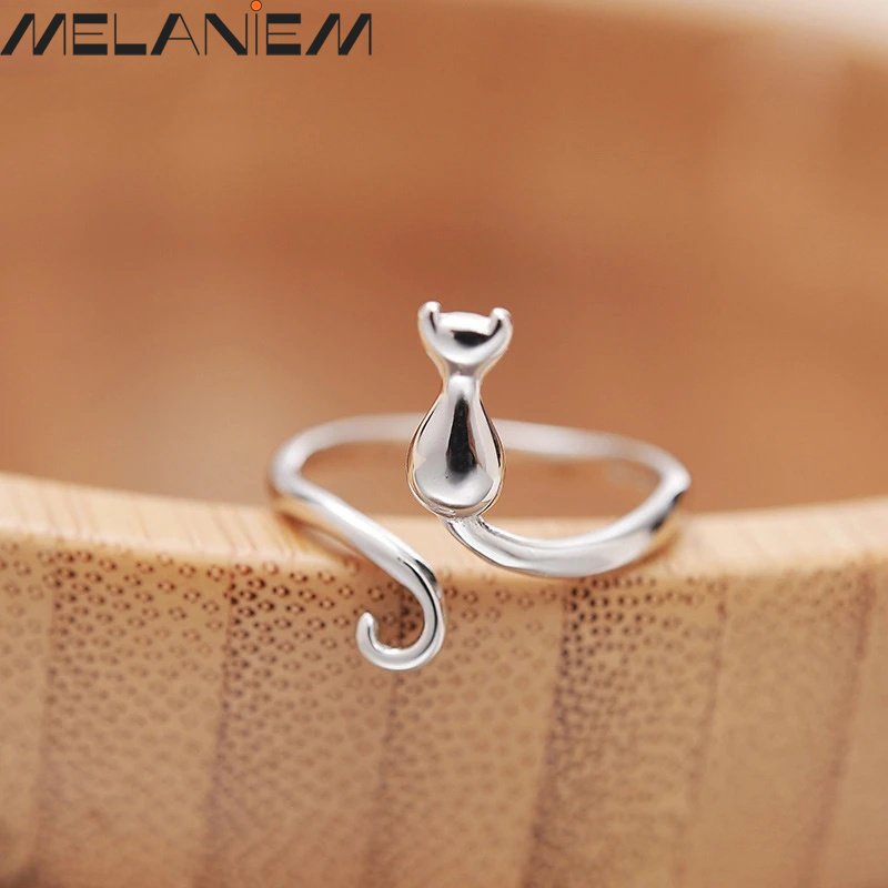 Nhẫn Hở Mạ Bạc Đơn Giản Thời Trang Thanh Lịch Có Thể Điều Chỉnh Cho Cặp Đôi