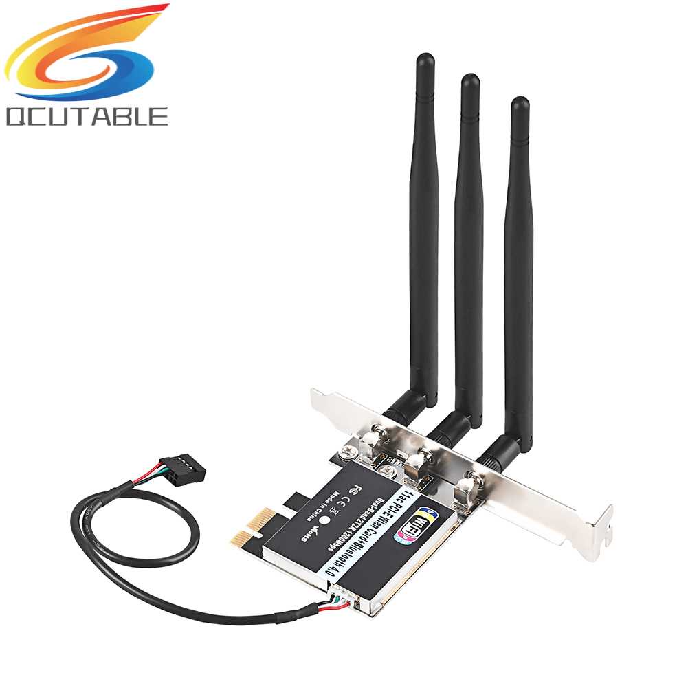 Thẻ Mạng Không Dây 2.4 / 5G 1300Mpbs Kết Nối Bluetooth 5.0