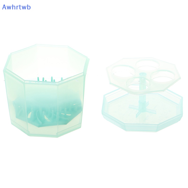 Hộp Làm Sạch Cọ Trang Điểm Awhrtwb Kèm Giá Phơi Khô Mới