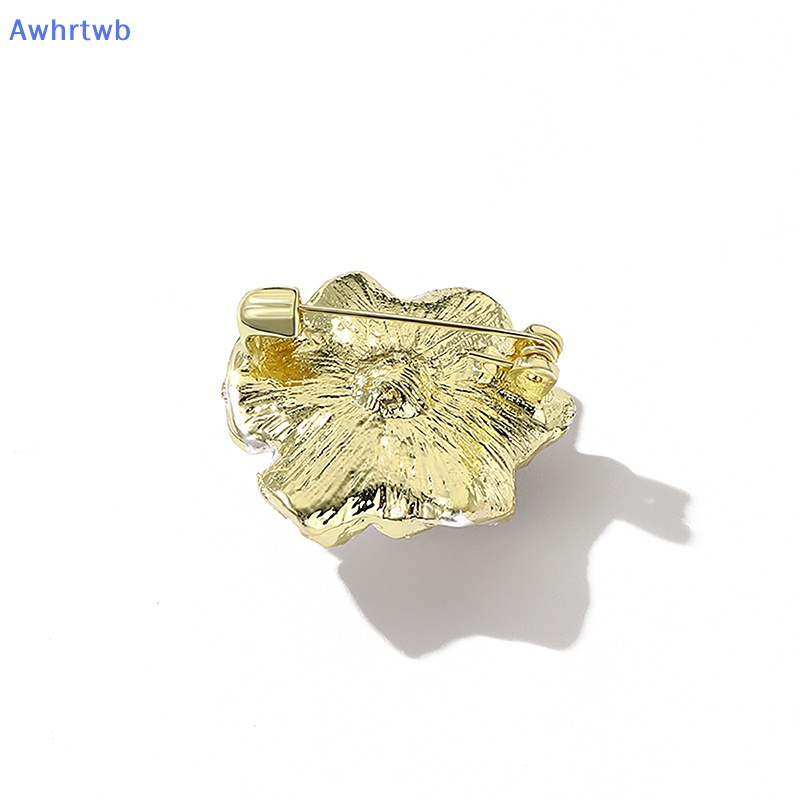 Ghim Cài Áo Hình Hoa Trà Đính Đá Phong Cách Vintage Thời Trang Mới