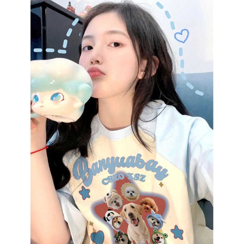 Áo Sơ Mi In Họa Tiết Thời Trang Mùa Hè Hàn Quốc Dành Cho Nữ