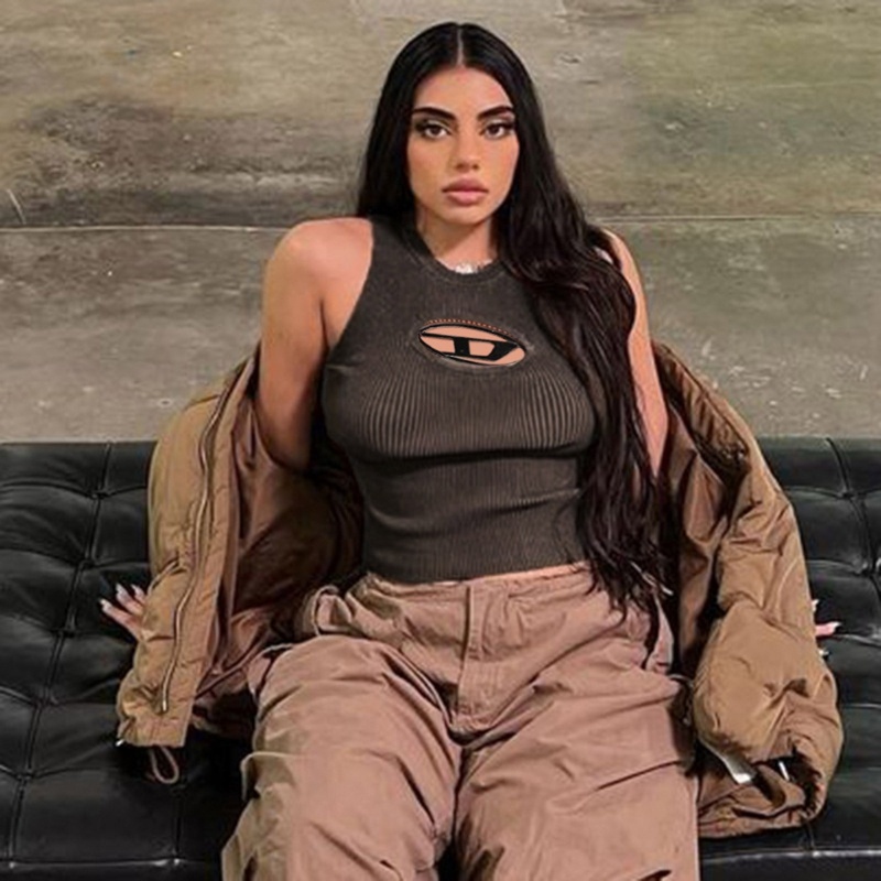 Áo Dệt Kim Sát Nách Cổ Tròn Màu Sắc Thời Trang Mùa Hè Cho Nữ