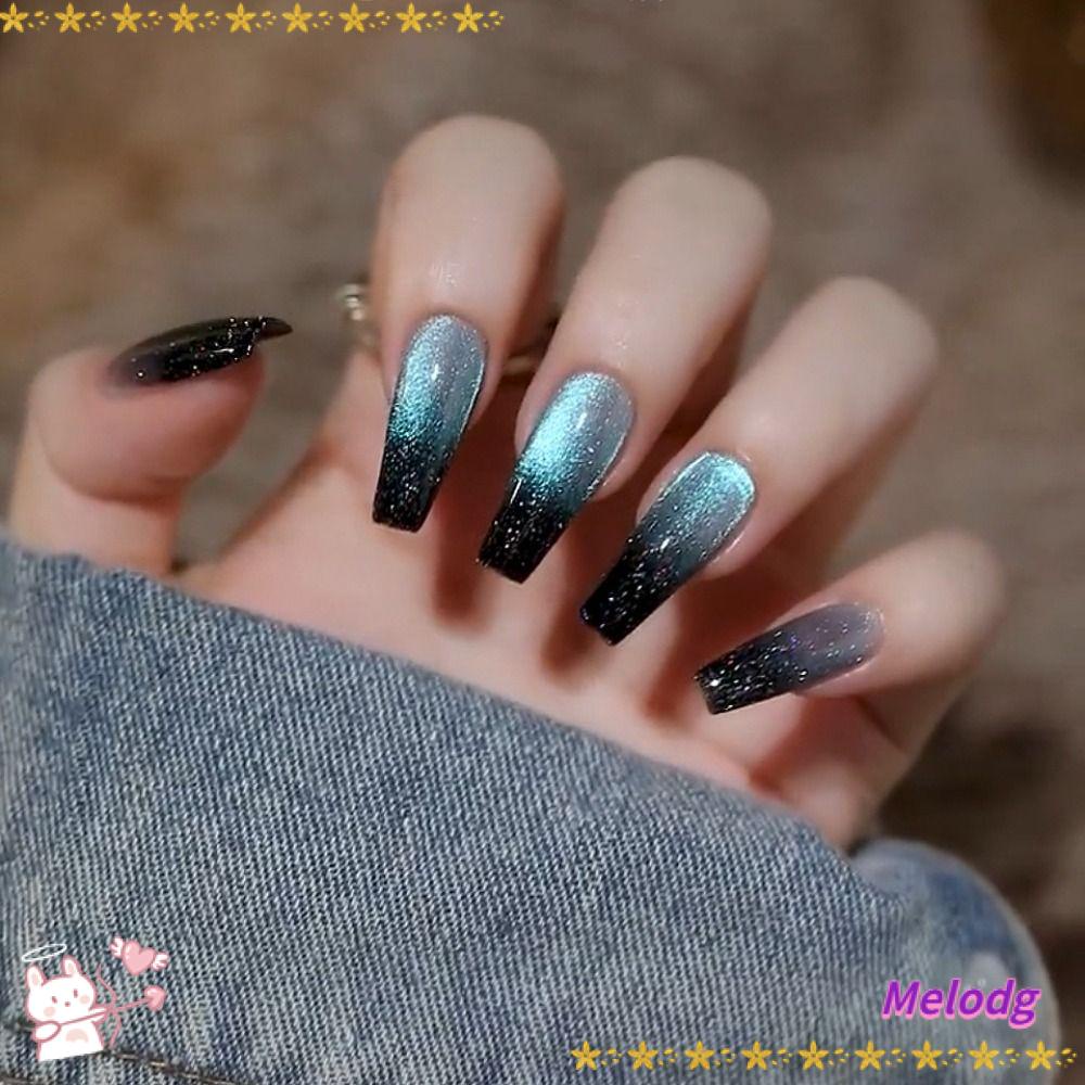 Bộ 24 Móng Tay Giả Che Phủ Toàn Diện Tháo Rời Được|Đầm Nữ Phong Cách Thời Trang Pháp Cá Tính