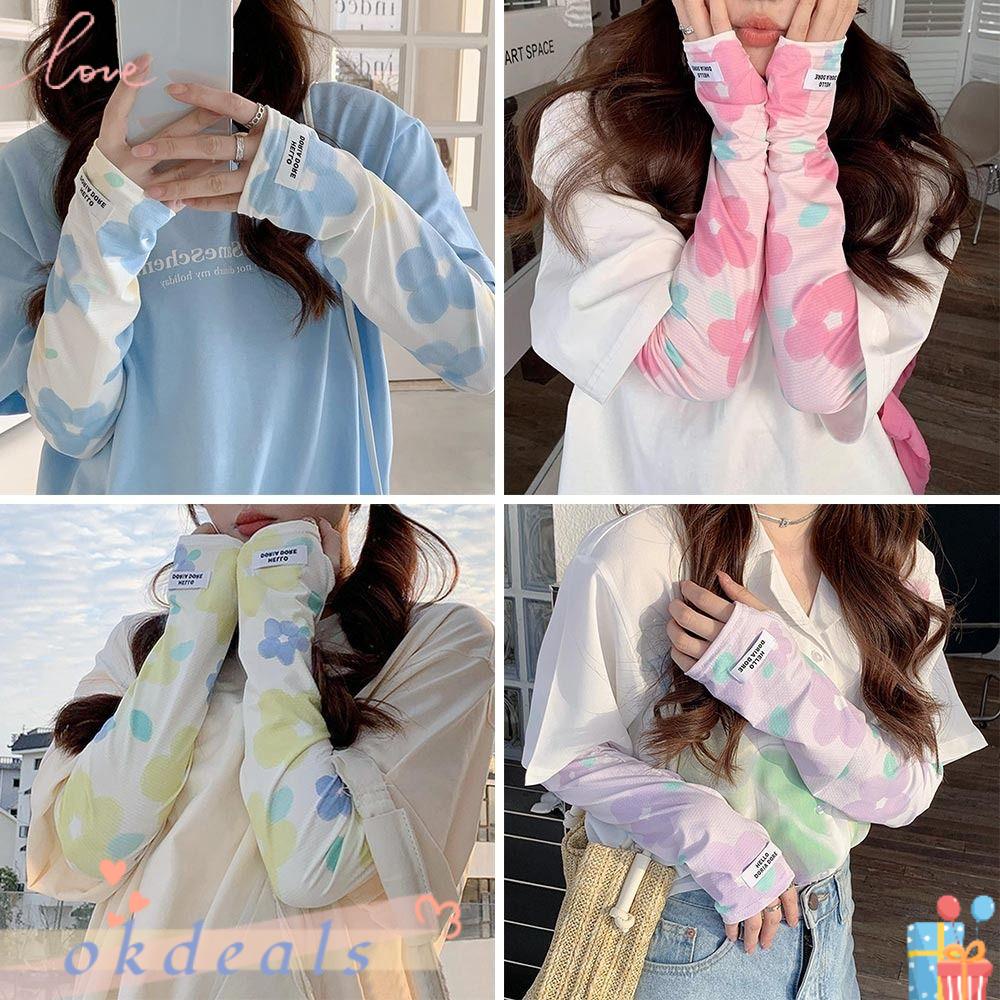 Vỏ Bọc Khuỷu Tay Bằng Lụa Lạnh Chống Tia UV Khi Lái Xe