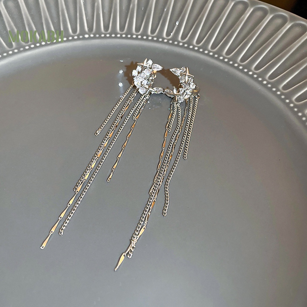 1 Cặp Khuyên Tai Dáng Dài Đính Đá Sang Trọng Cho Nữ