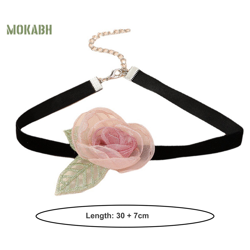 Vòng Cổ Choker Họa Tiết Hoa Lá Màu Đen Phong Cách Cổ Điển Thanh Lịch Tùy Chỉnh Thời Trang Cho Nữ