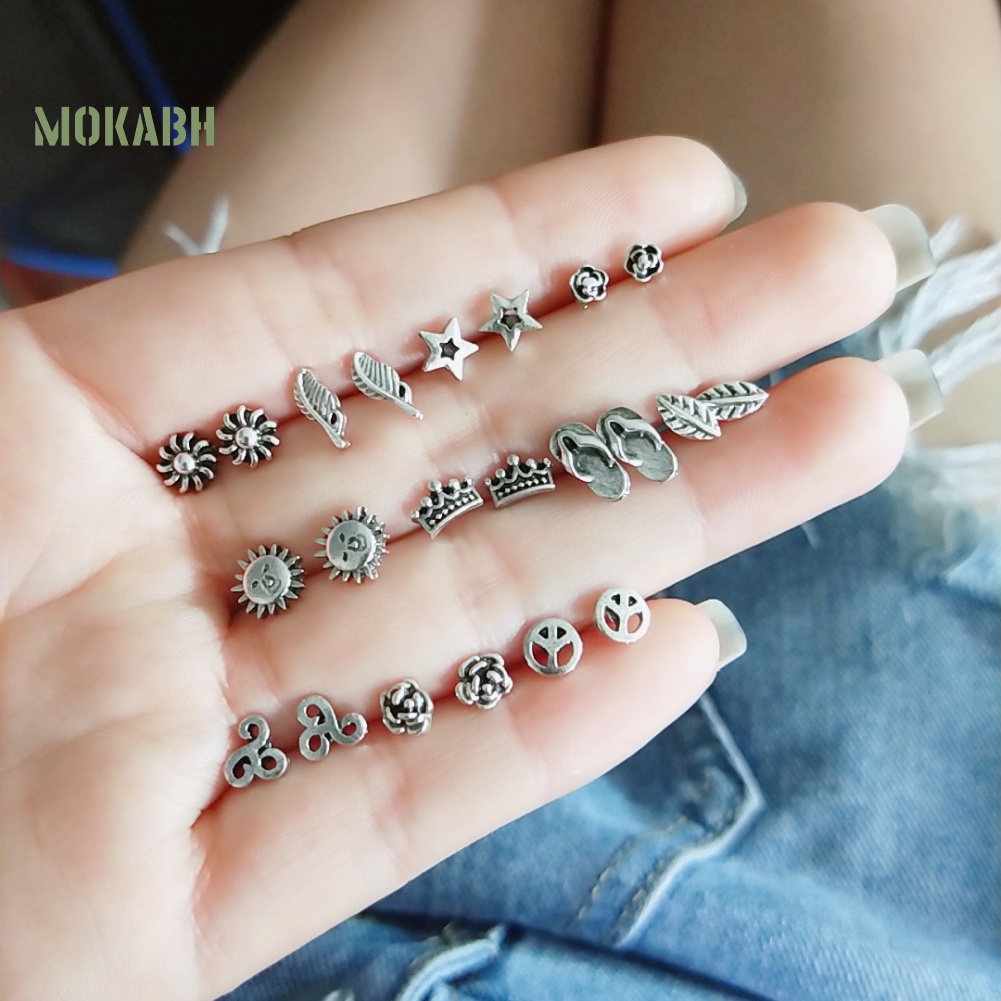 Set 11 Đôi Khuyên Tai Phong Cách Bohemia Thời Trang Cho Nữ