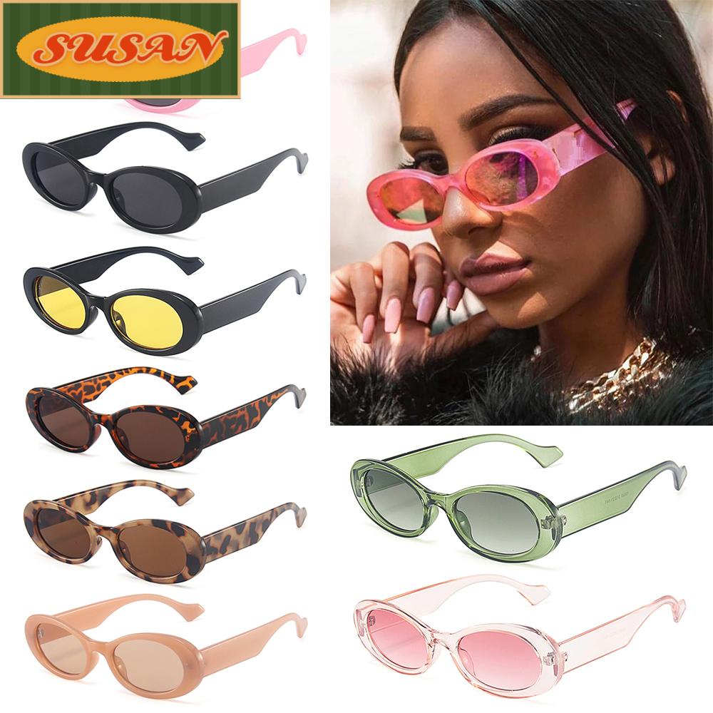 Kính Mát Gọng Oval Nhỏ Màu Sắc Thời Trang Cho Nữ