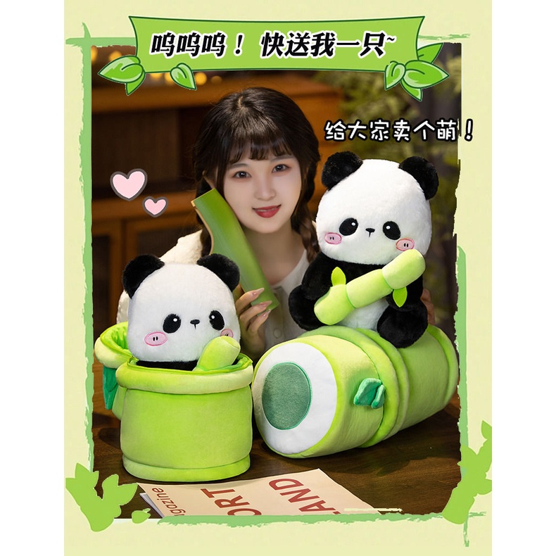 🔥HOT🔥2 trong 1 dễ thương gấu trúc và tre tubedoll bán nóng Douyin / quà tặng trẻ em quà tặng sinh nhật