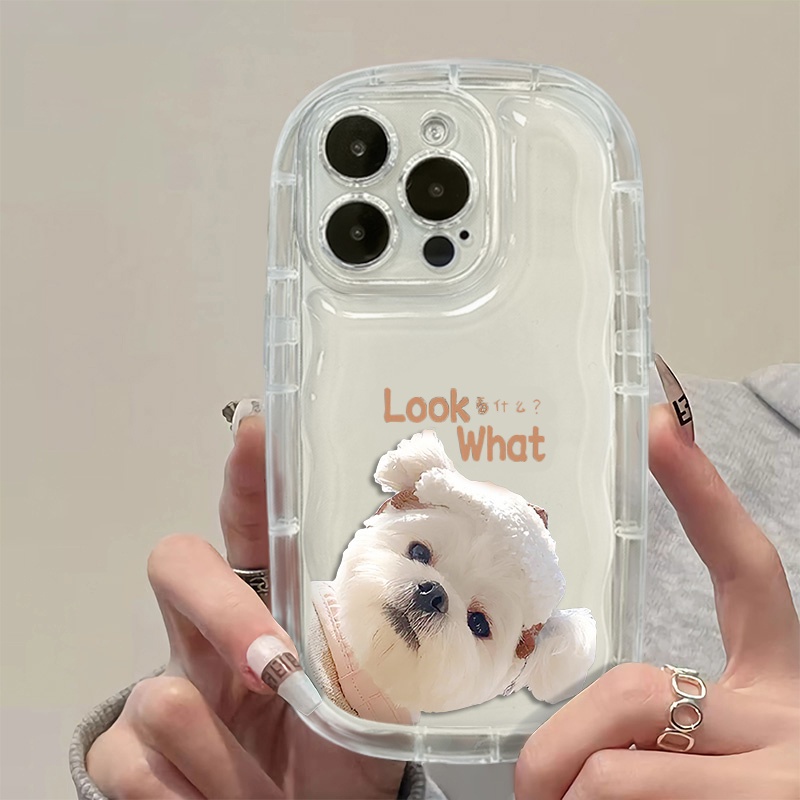 Ốp Điện Thoại Silicone Mềm Trong Suốt Chống Sốc In Hình Chú Chó Dễ Thương Cho IPhone 14 13 12 11 Pro Max XS X XR 8 + 7 Plus
