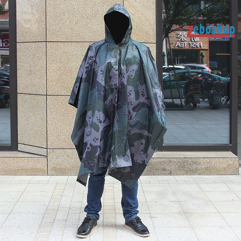 Áo Mưa Họa Tiết Rằn Ri Có Thể Thay Đổi Được Tiện Dụng Cho Nam Và Nữ