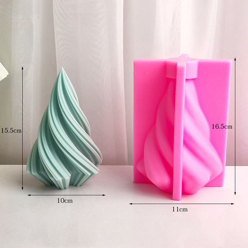 Khuôn Silicone Làm Nến Thơm Hình Nón Dạng Xoay DIY