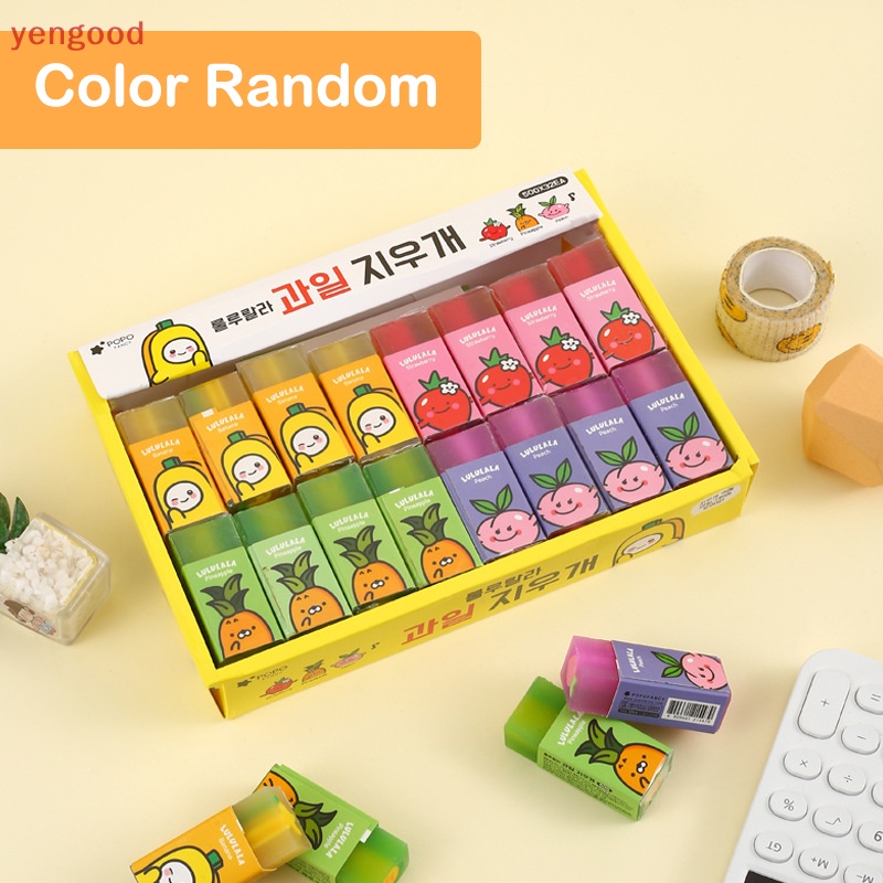 (YGD) Gôm Tẩy Bút Chì Hình Trái Cây Ngẫu Nhiên Dễ Thương