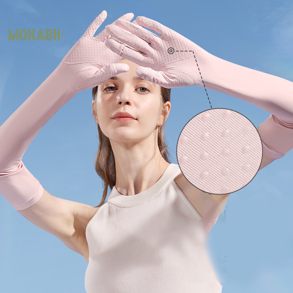 1 Cặp Ống Tay Áo Chống Nắng Bằng Lụa Lạnh Độ Co Giãn Cao