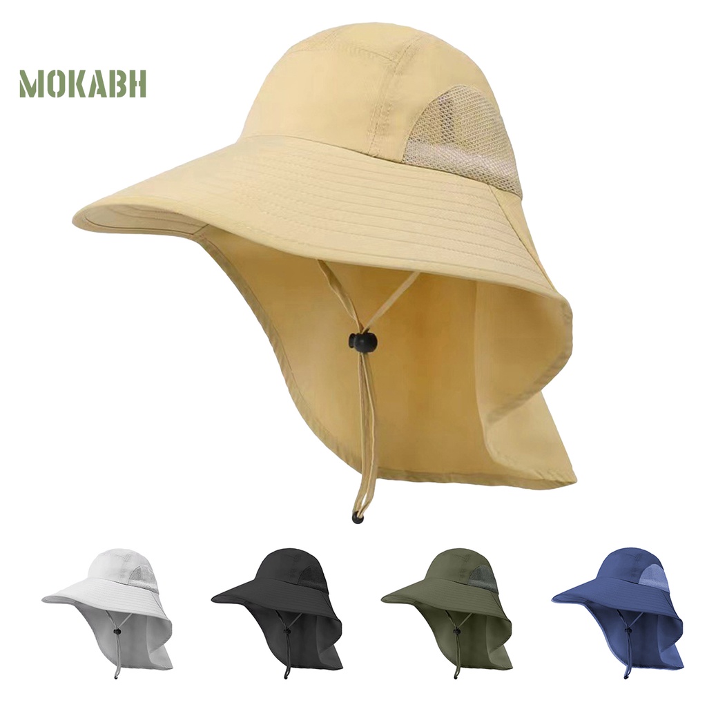 [Mok Abh] Mũ Tai Bèo Vành Rộng Có Dây Điều Chỉnh Thoáng Khí Thời Trang Mùa Hè Cho Nam Và Nữ