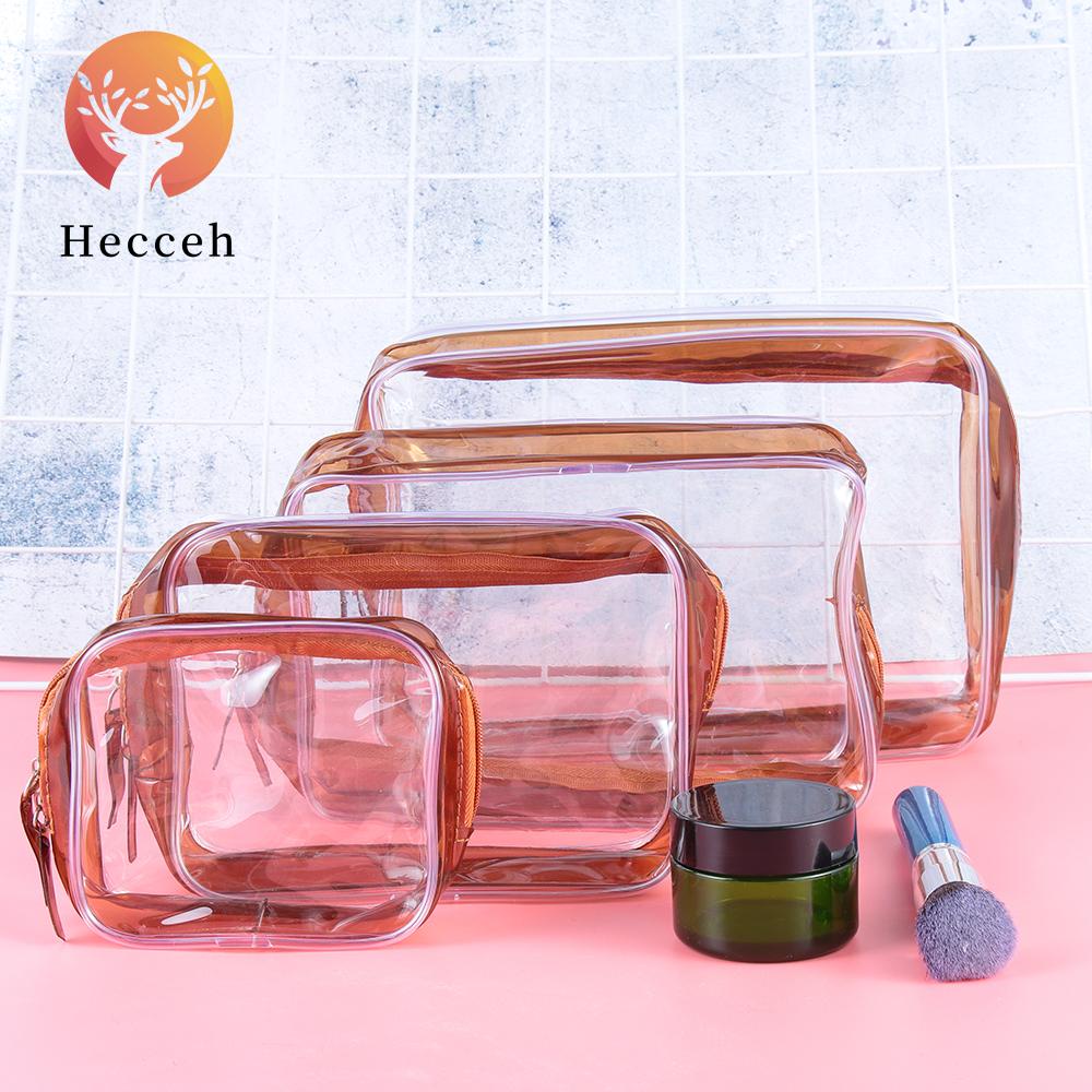 Túi Đựng Mỹ Phẩm Bằng PVC Chống Thấm Nước Có Khóa Kéo Tiện Dụng Cho Nữ