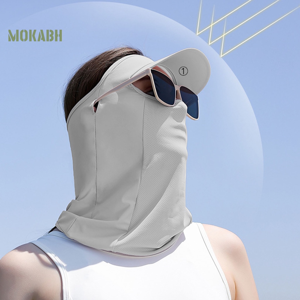 [Mok Abh] Mũ Chống Nắng Vành Dài Có Lỗ Thoáng Khí Bảo Vệ Khuôn Mặt Chống Bụi Ngoài Trời