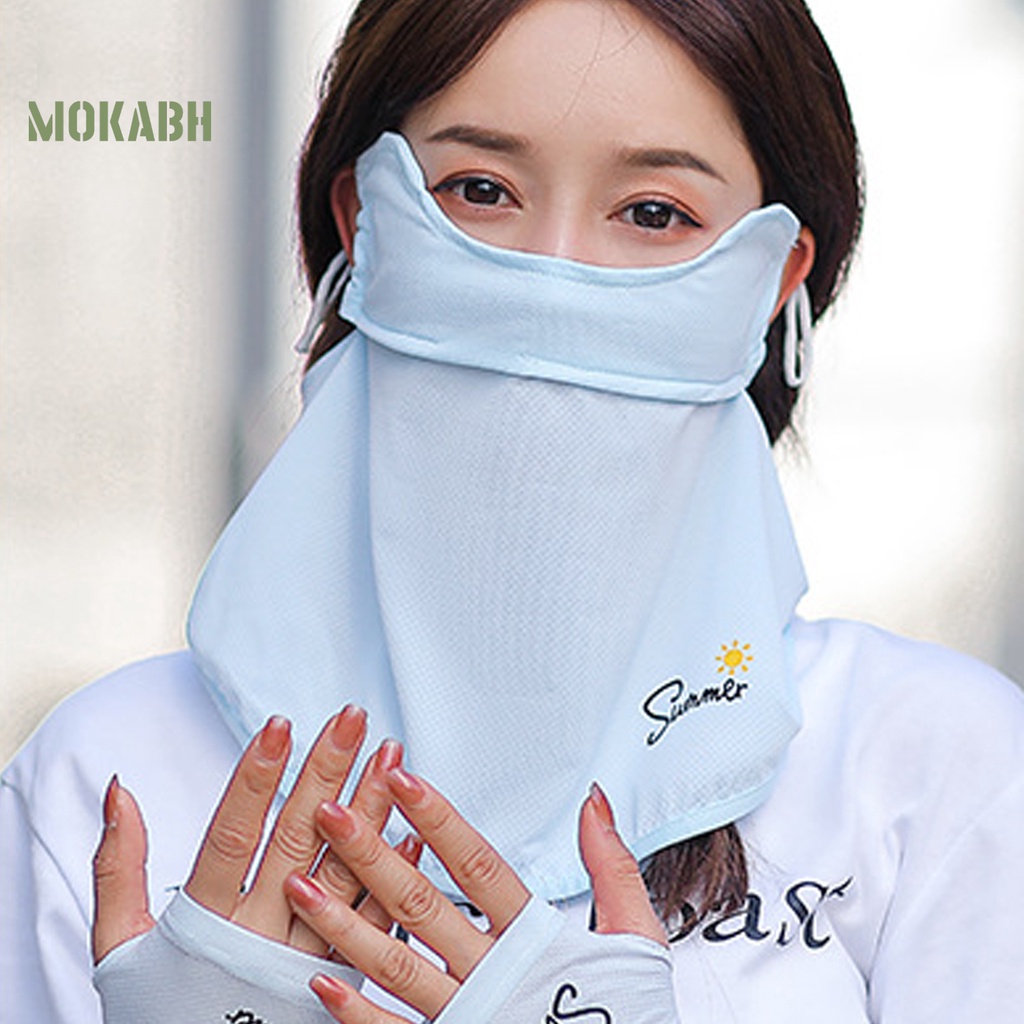 [Mok Abh] Khăn Choàng Cổ Chống Nắng Rộng Rãi Bằng Silicon Thoải Mái Mặc Ngoài Trời