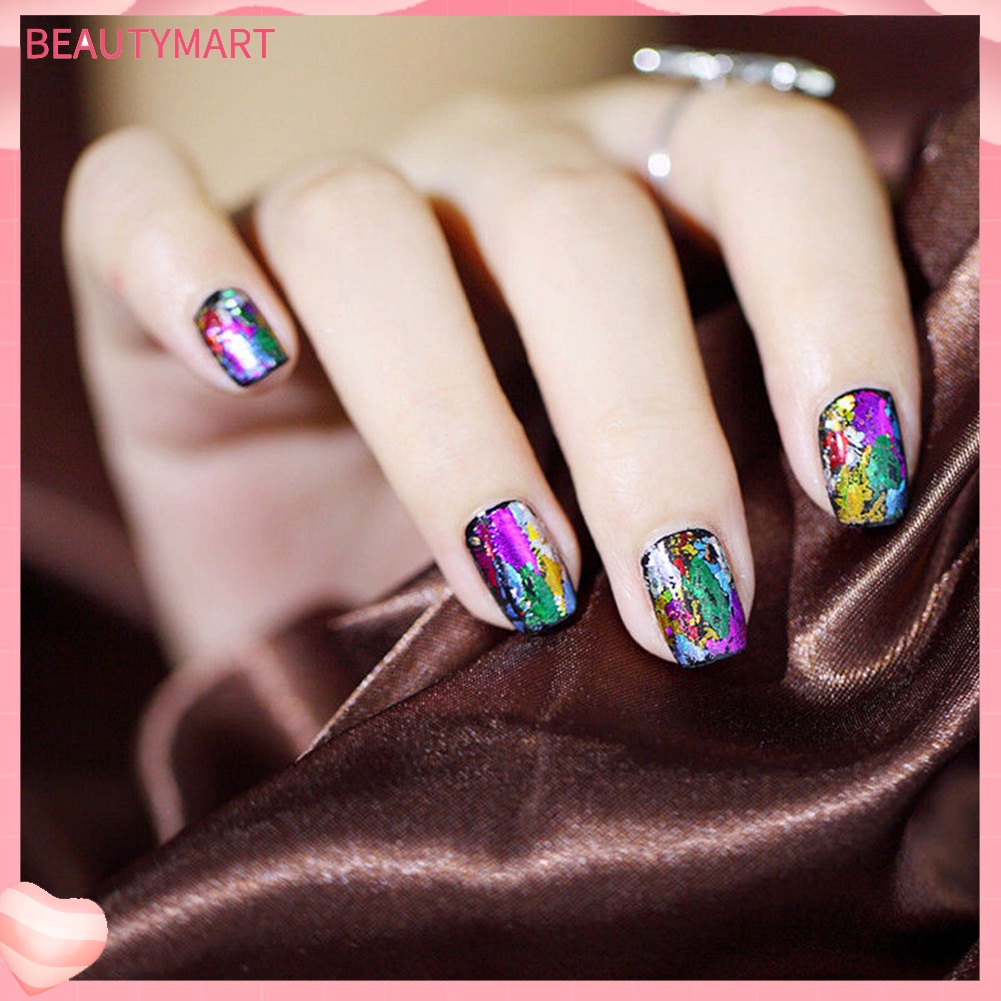 Bộ 20 Miếng Dán Lá Nhôm Trang Trí Móng Tay Nghệ Thuật DIY