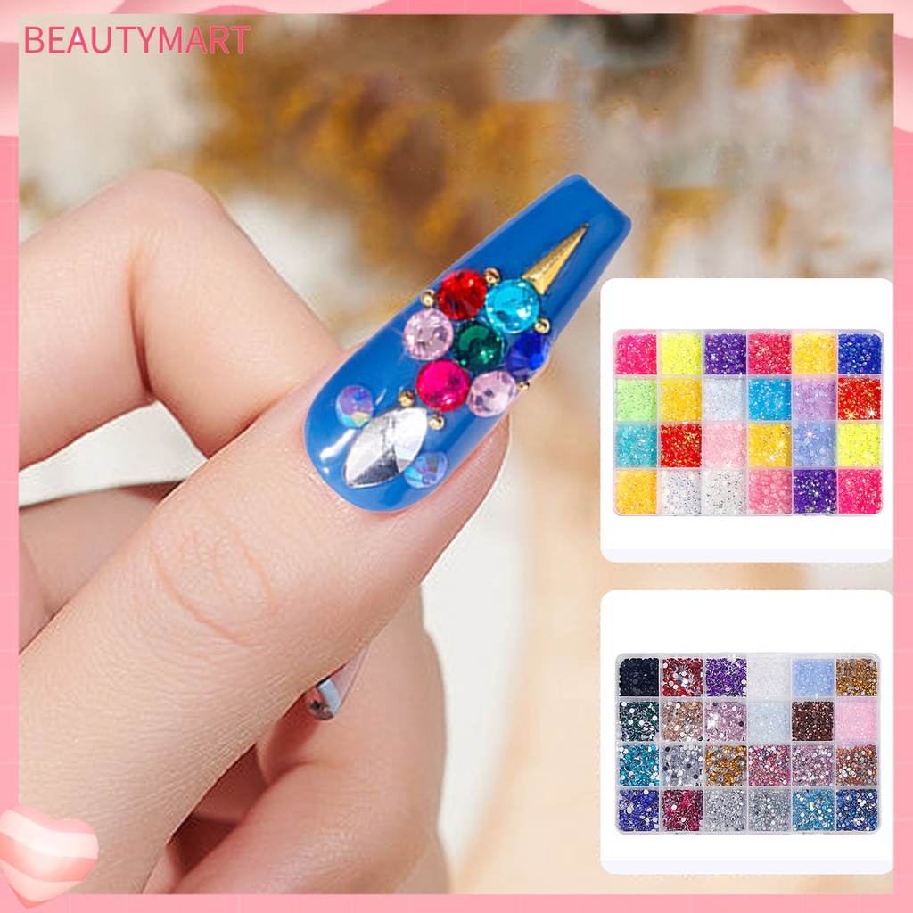 [beautymart] Phụ Kiện Trang Trí Móng Tay 3D Bằng Nhựa Dạ Quang Thân Thiện Với Môi Trường Màu Sắc Tươi Sáng