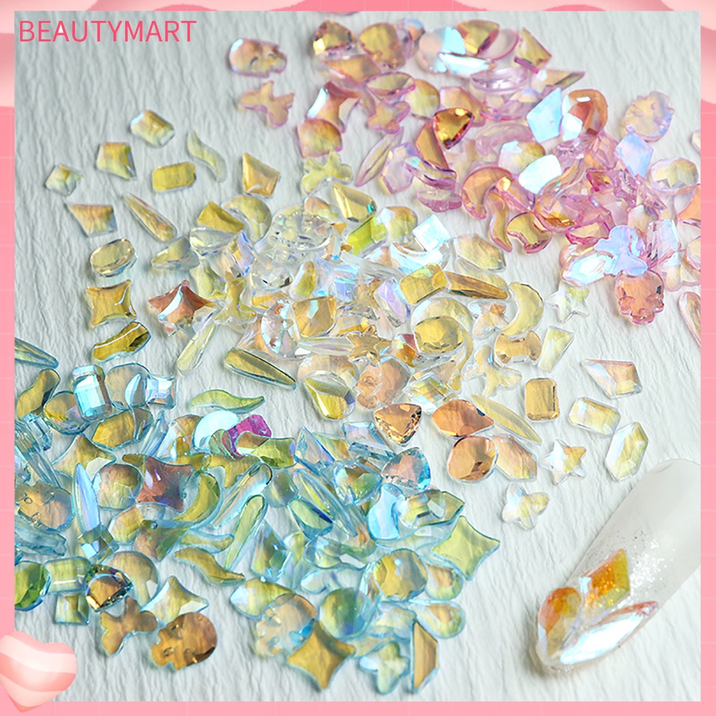 Set 100 Phụ Kiện Trang Trí Móng Tay Nghệ Thuật Nhiều Màu Sắc Không Phai