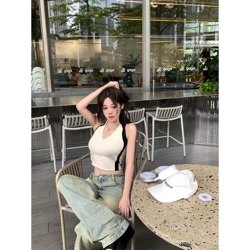 Áo Hai Dây Dáng Ngắn Form Ôm Thời Trang Mùa Hè Mới Cho Nữ