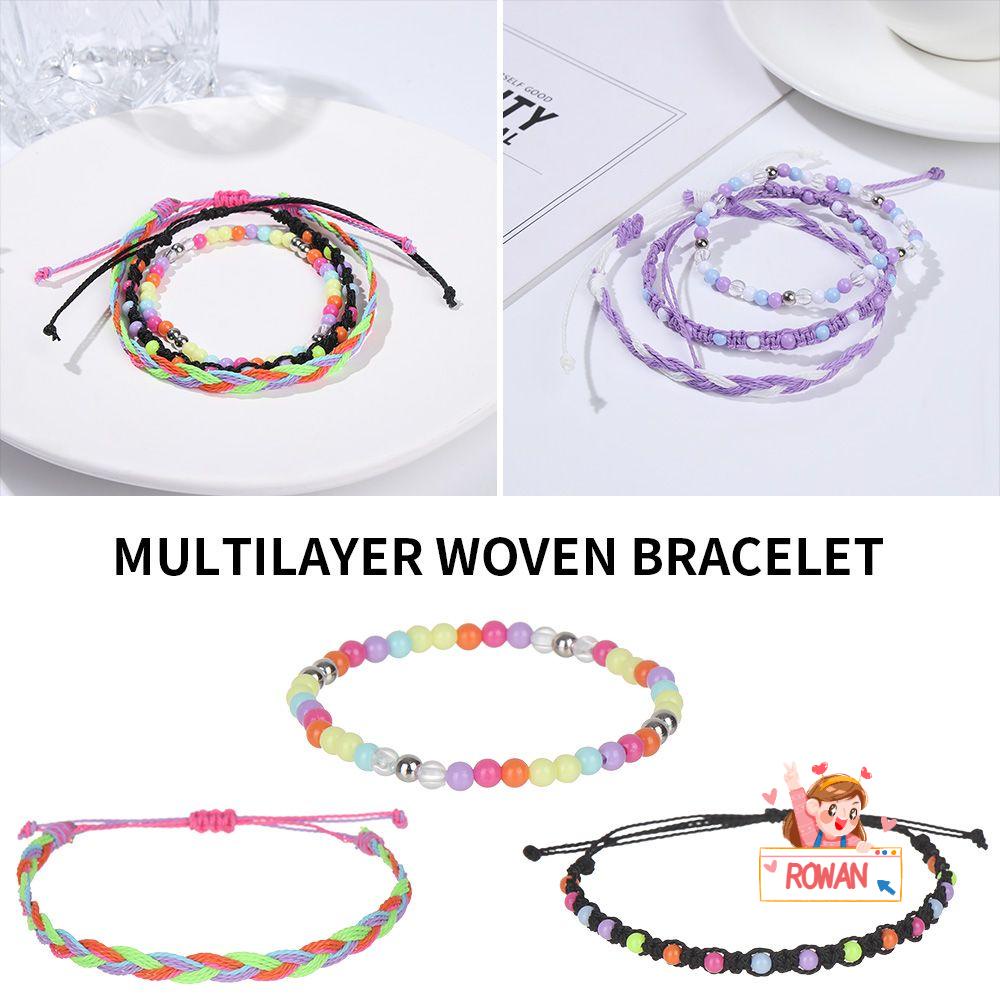 Set 3 Vòng Tay Chuỗi Hạt Nhiều Màu Sắc Thời Trang Xinh Xắn