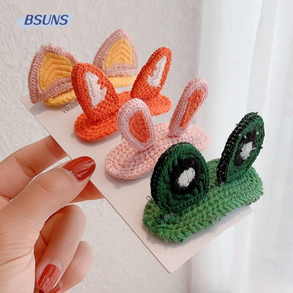 Set 5 Kẹp Tóc Đan Len Chống Trượt Hình Thú Dễ Thương