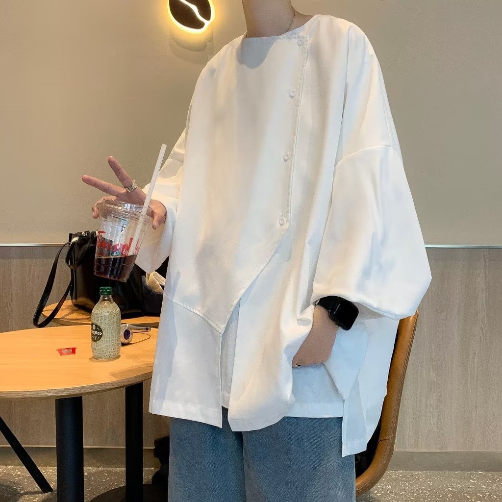 Áo Sơ Mi Tay Ngắn Mỏng Phong Cách Ruffian Cao Cấp Thời Trang Mùa Hè Hàng Mới 2023 Dành Cho Bạn Nam