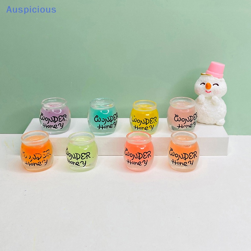 Set 2 Hũ Mật Ong Mini Bằng Nhựa Resin Dạ Quang Trang Trí Tiểu Cảnh / Nhà Búp Bê