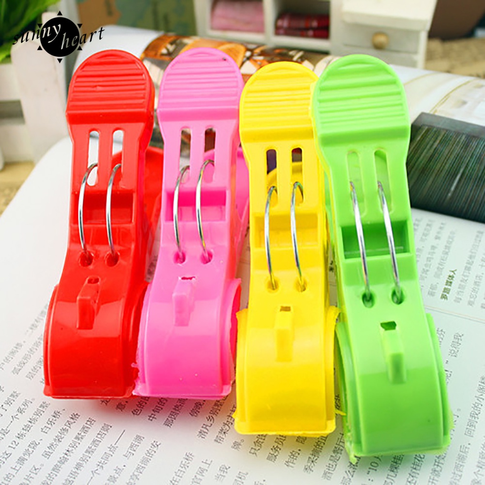Set 4 Kẹp Nhựa Phơi Quần Áo Tiện Lợi Màu Sắc Tươi Sáng