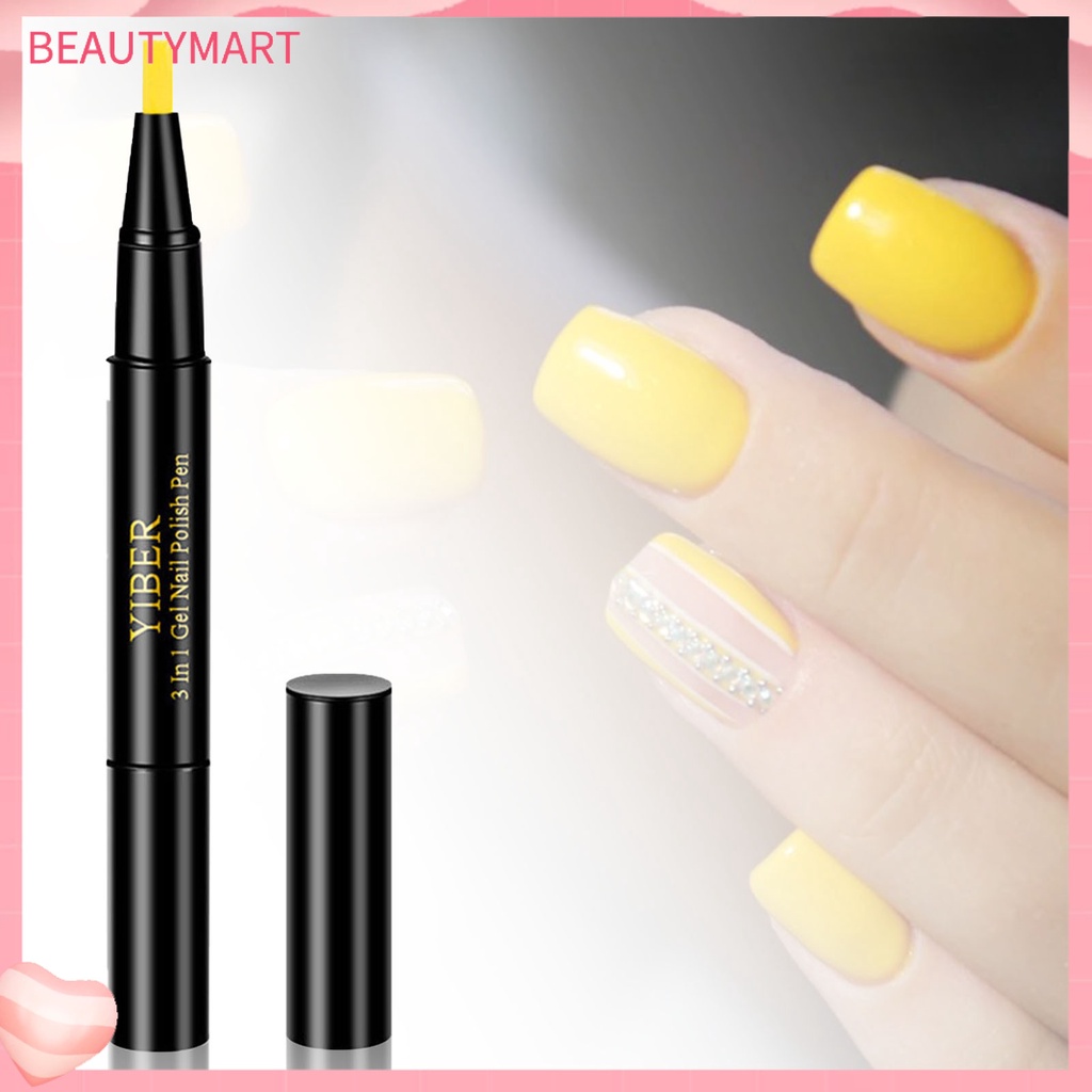 Bút Sơn Móng Tay 8ml YIBER Resin Tự Nhiên An Toàn Cho Sức Khỏe 3 Trong 1
